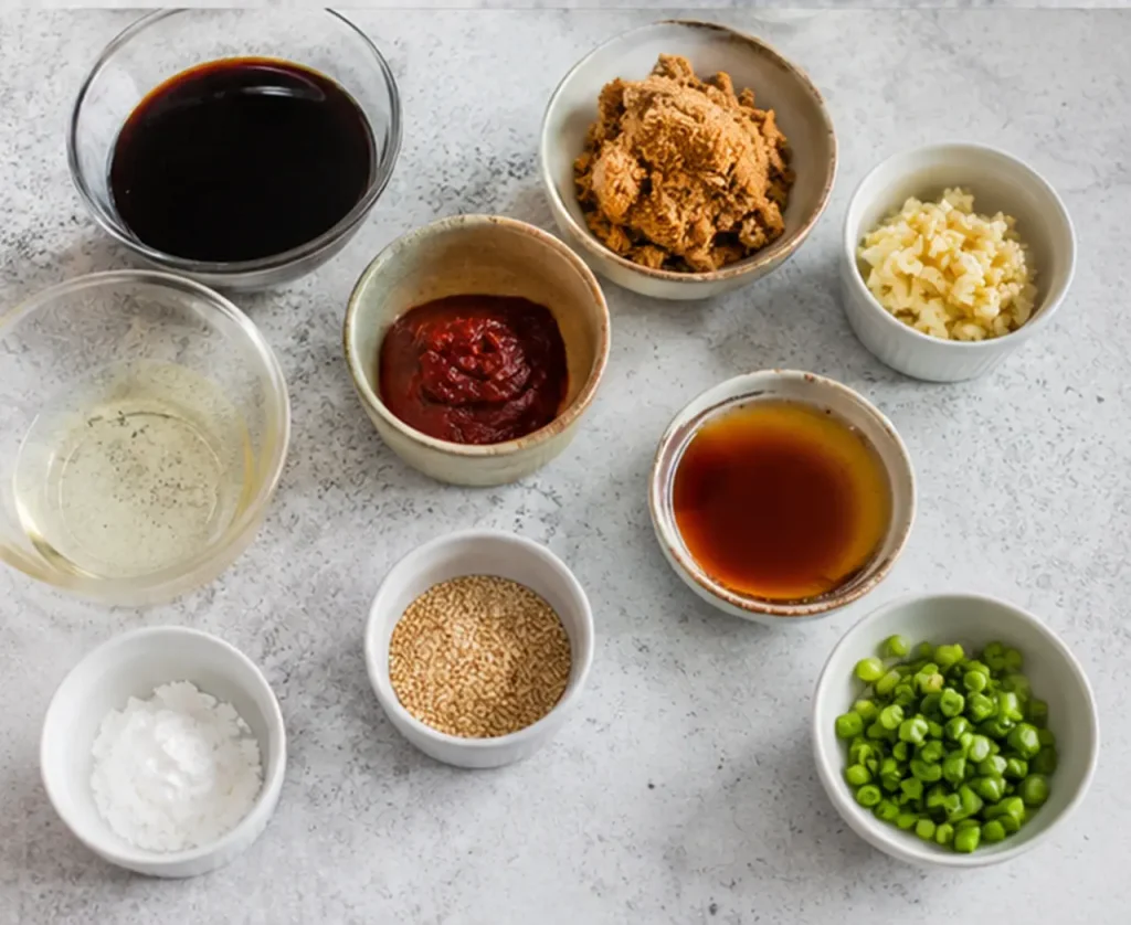 Homemade Korean BBQ Sauce ingredients