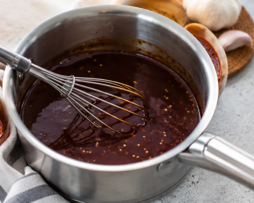 Homemade Korean BBQ Sauce mixing