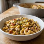 Shipwreck Dinner Beef and Macaroni Casserole