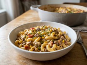 Shipwreck Dinner Beef and Macaroni Casserole