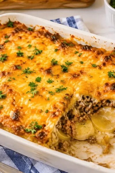 Easy Ground Beef Potato Casserole Recipe