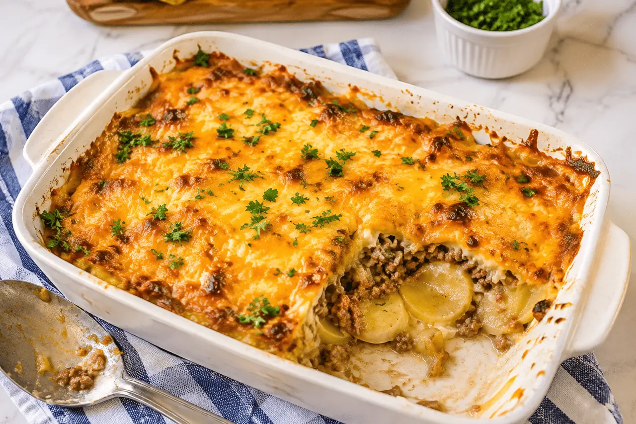 Easy Ground Beef Potato Casserole Recipe