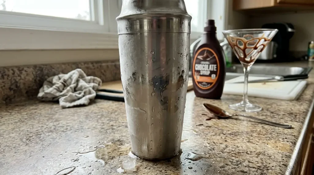 stainless-steel cocktail shaker