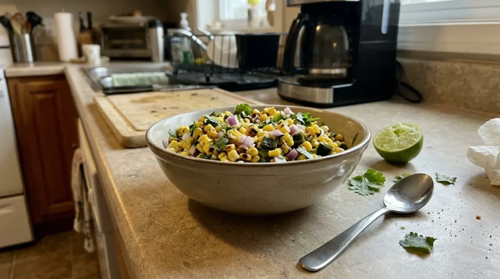 finished Chipotle corn salsa recipe